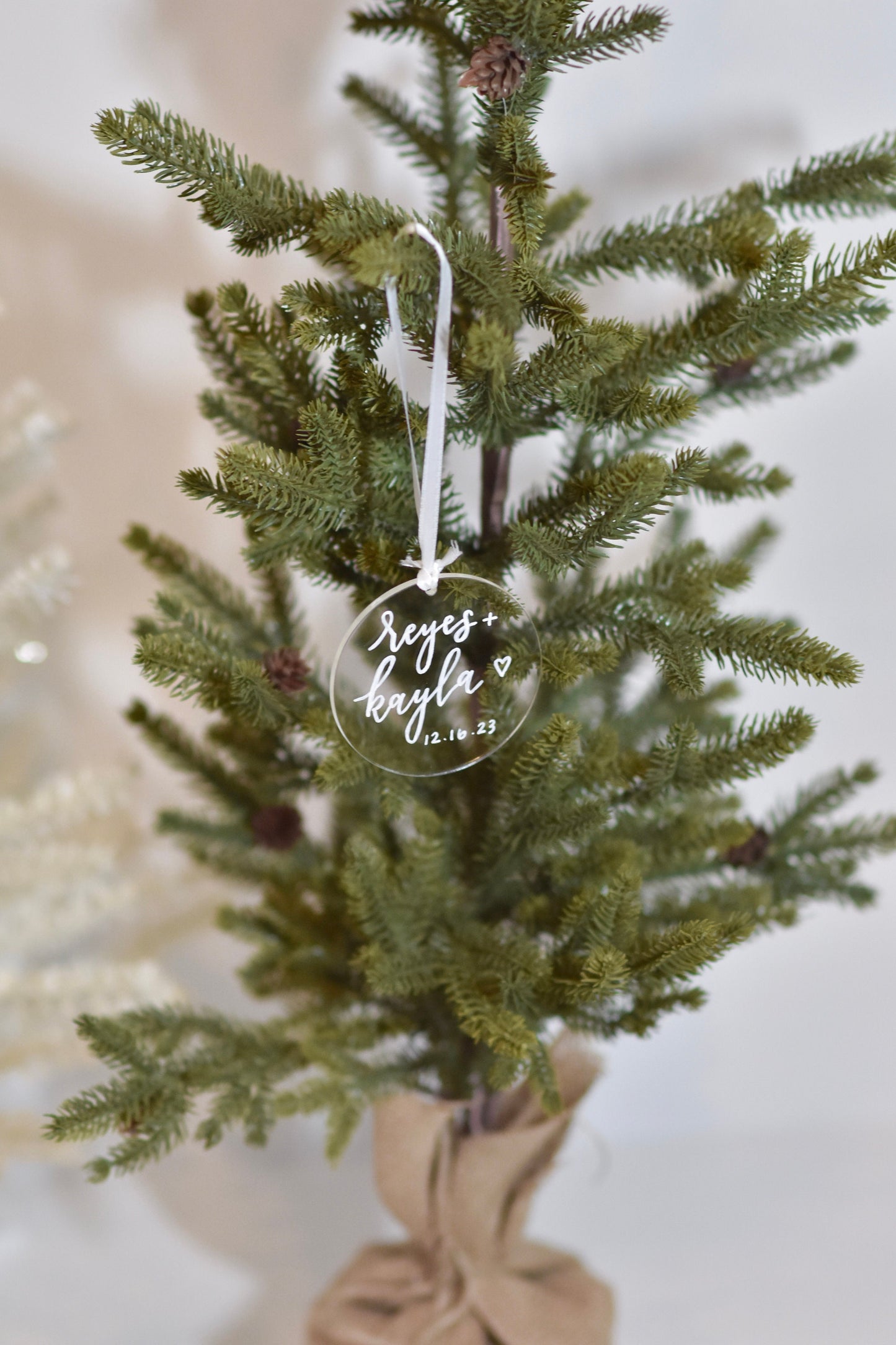 Hand-Lettered Christmas Ornament