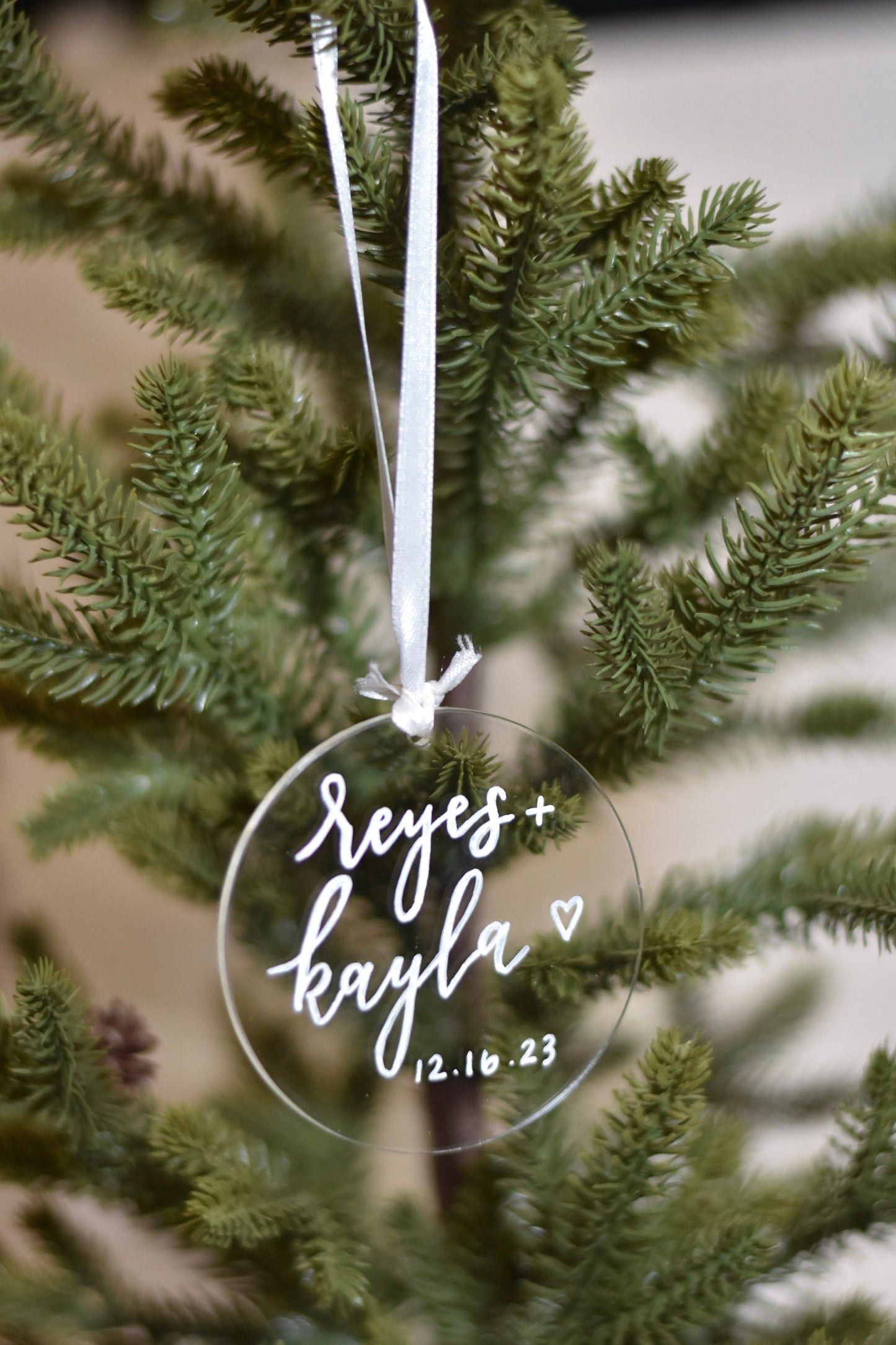 Hand-Lettered Christmas Ornament