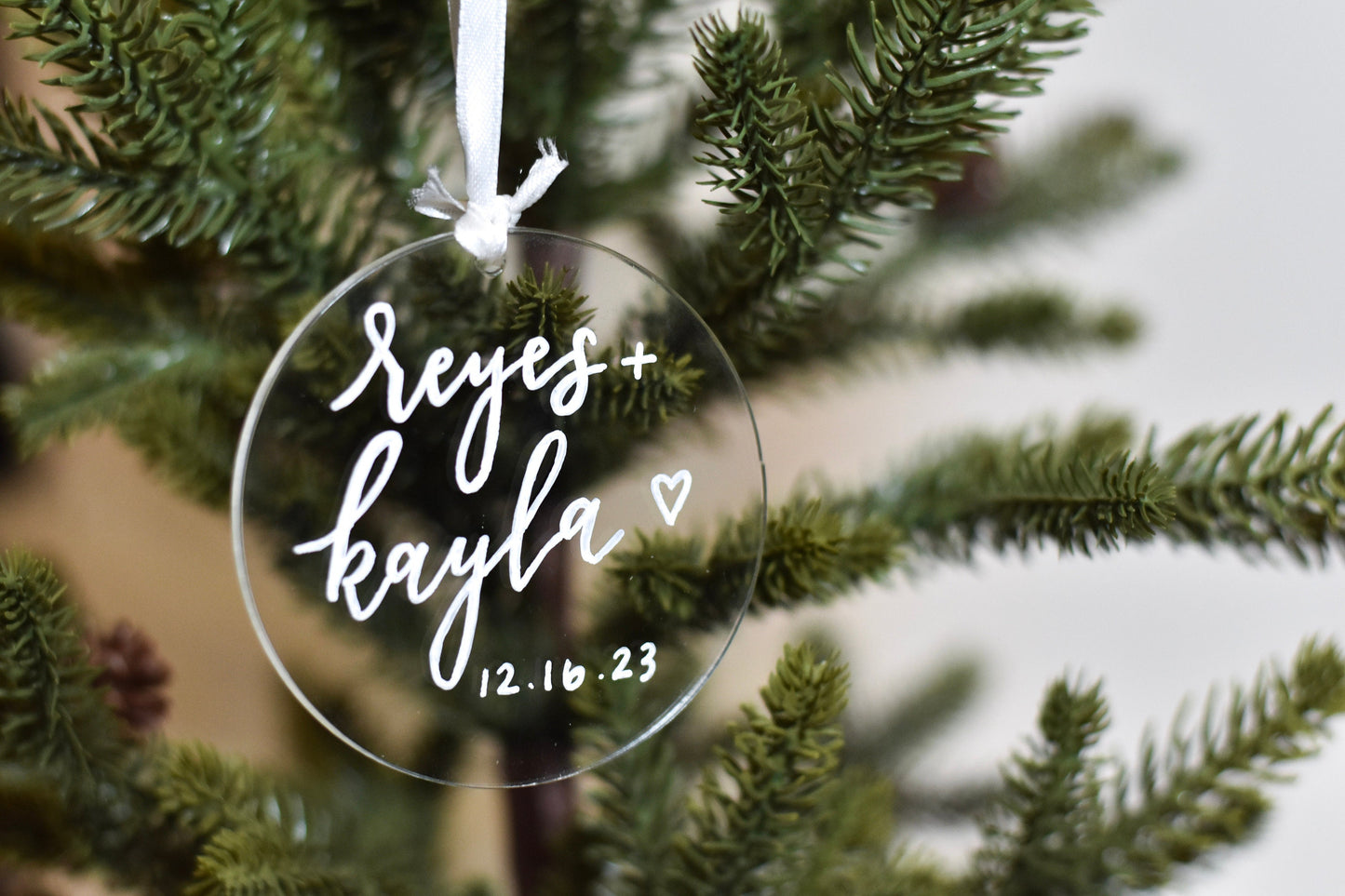 Hand-Lettered Christmas Ornament