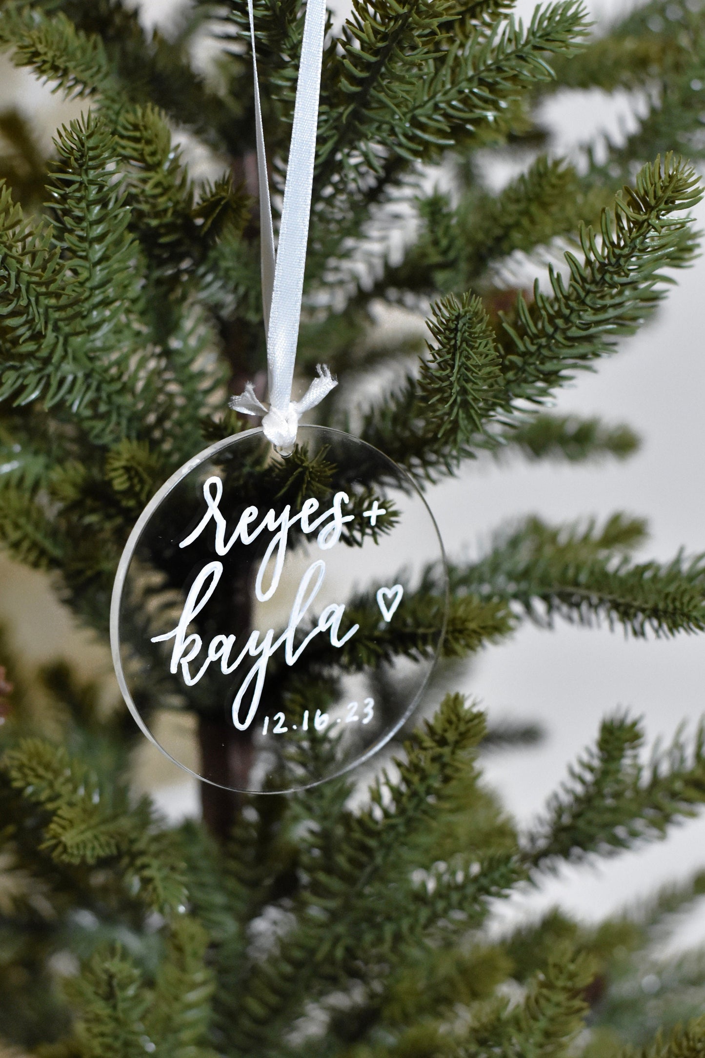 Hand-Lettered Christmas Ornament