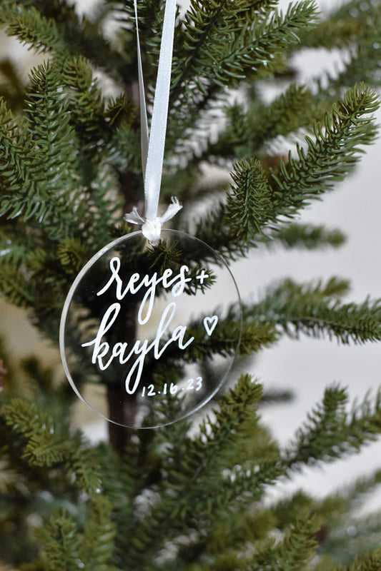 Hand-Lettered Christmas Ornament