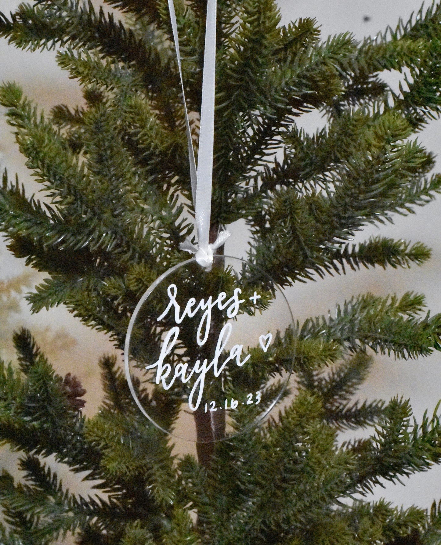 Hand-Lettered Christmas Ornament